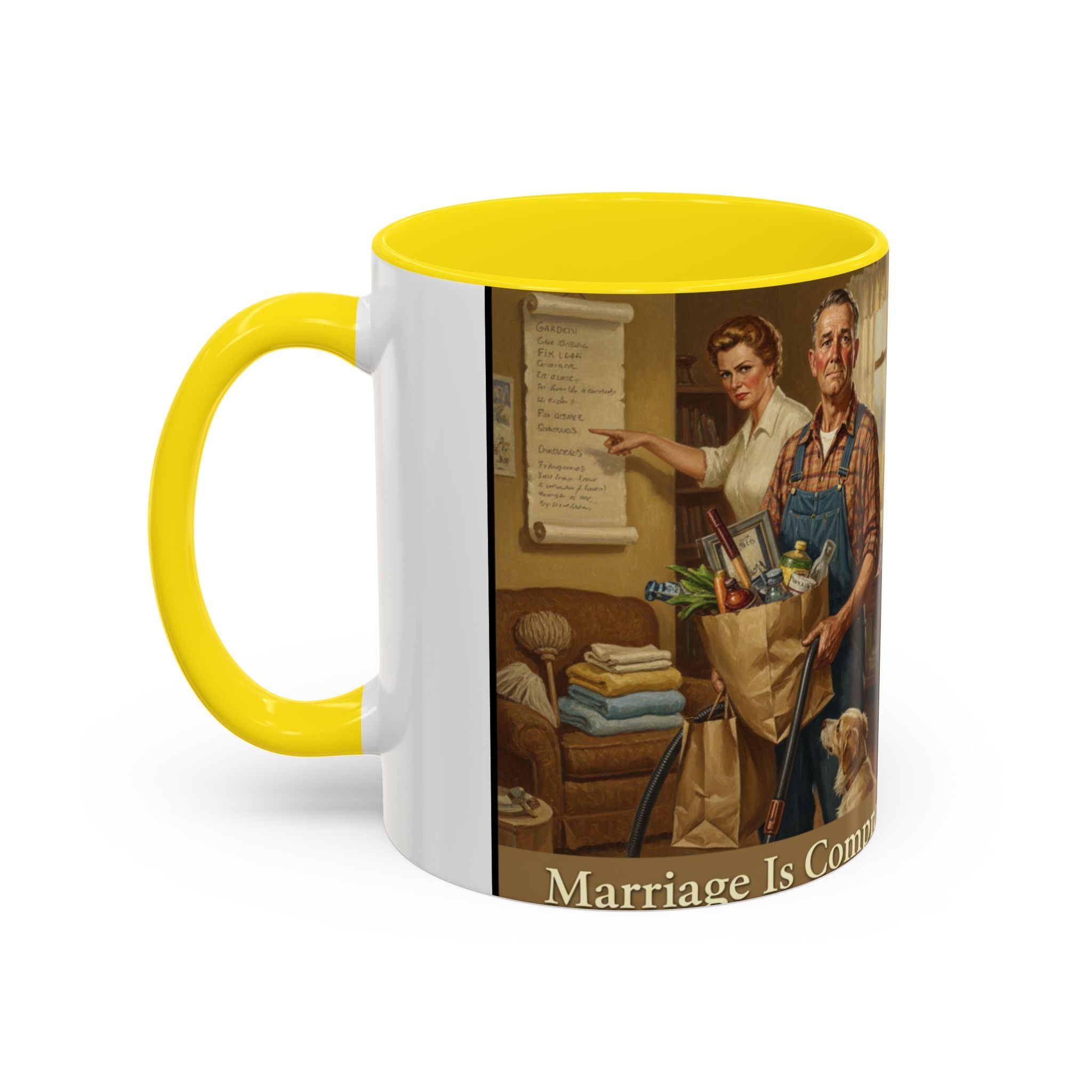 Steelhead Fishing Coffee Mug — Vintage Angler River Scene Accent Mug (11/15oz)