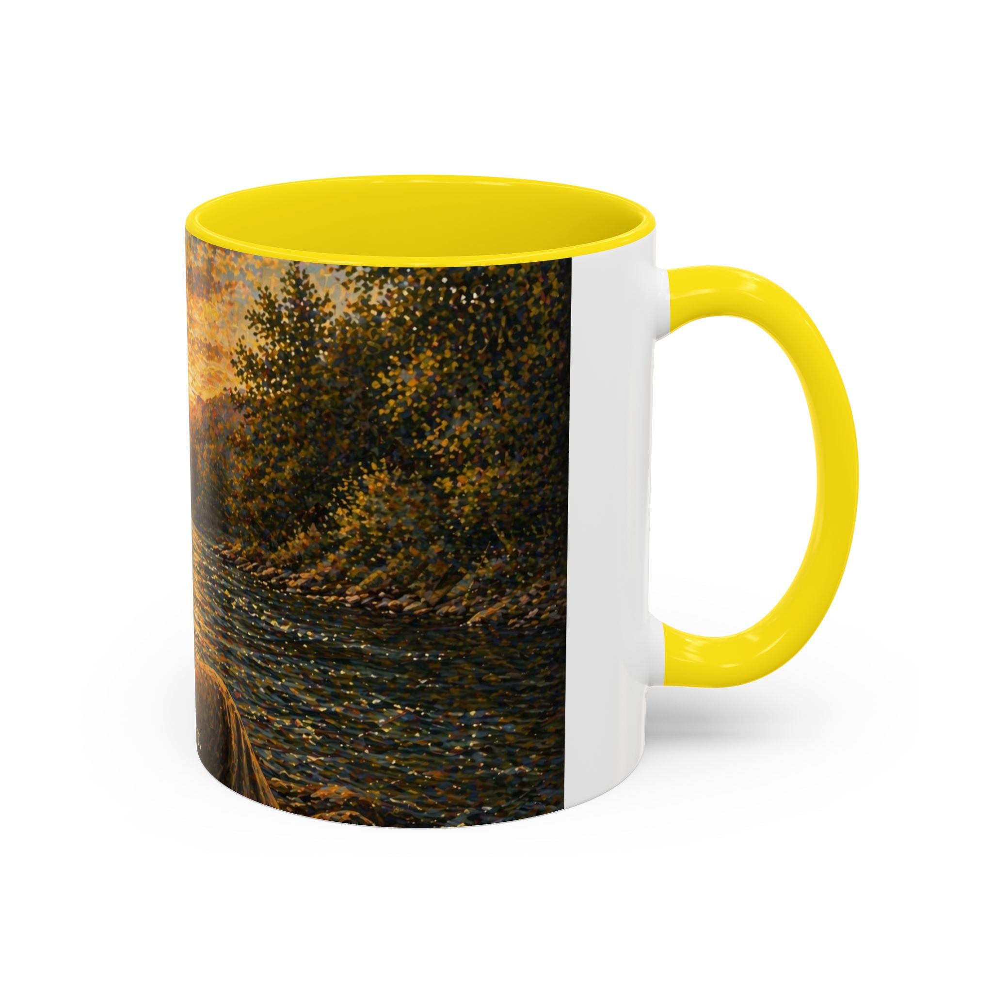 Rustic Fly Fisherman Coffee Mug – 'Trout Whisperer' Scenic Accent Mug (11/15oz)