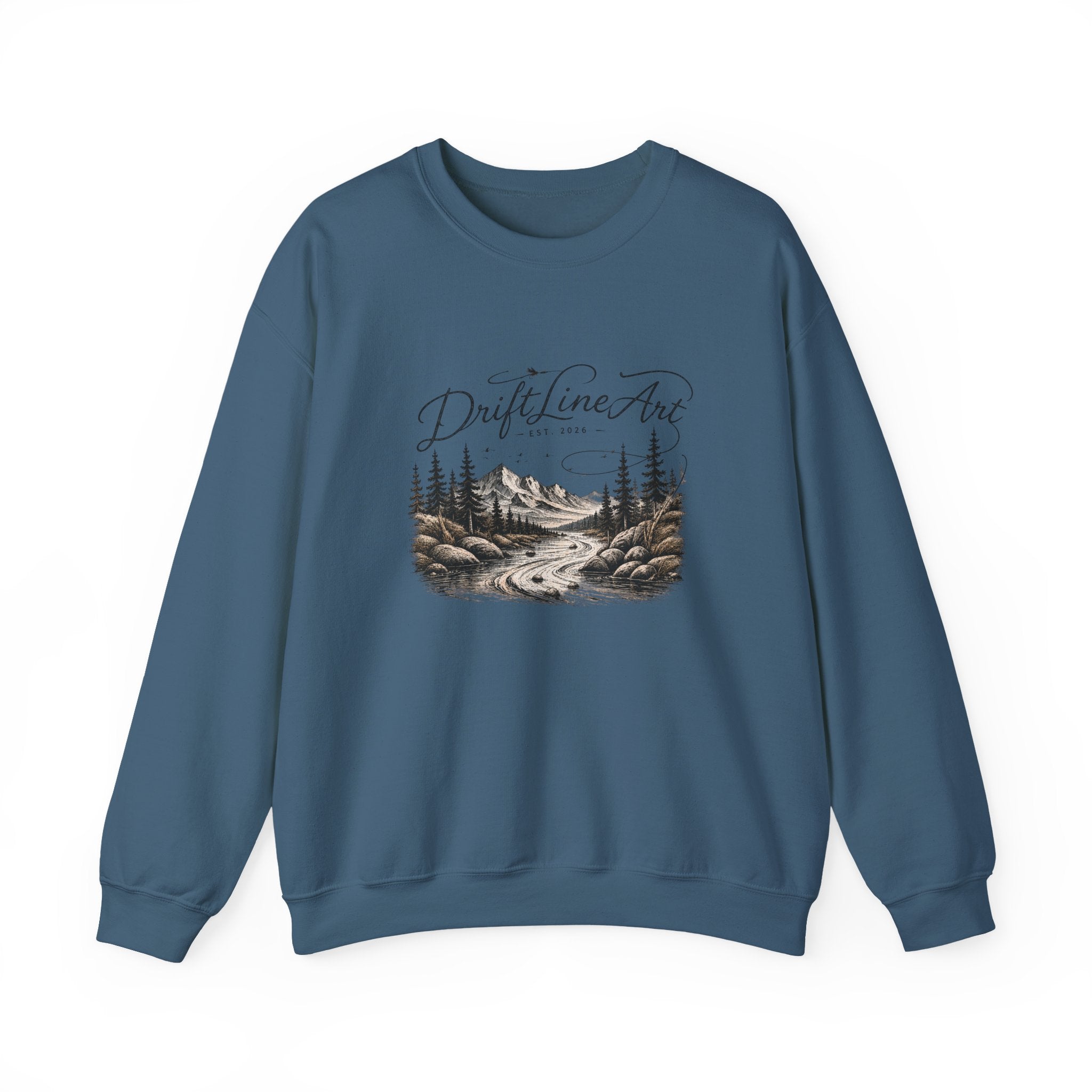 Drift Line Art Crewneck - Trout Tales Collection