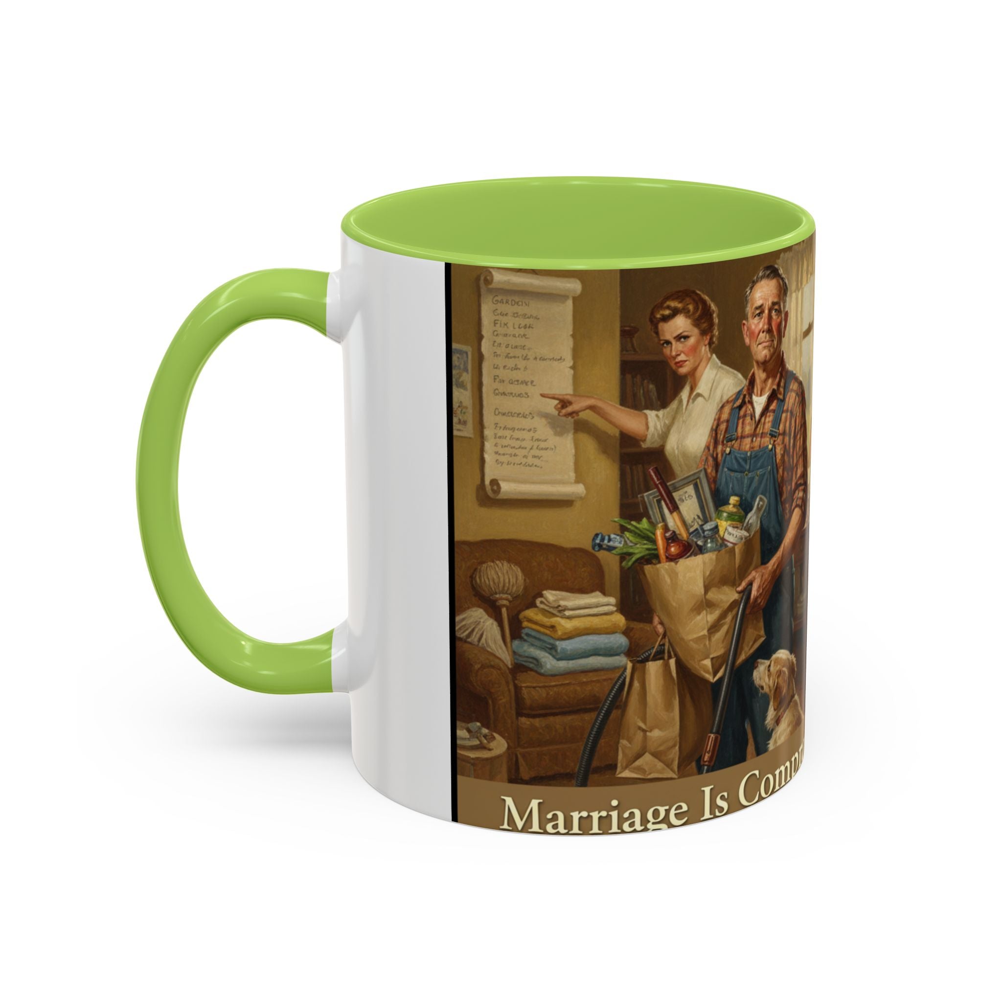 Steelhead Fishing Coffee Mug — Vintage Angler River Scene Accent Mug (11/15oz)
