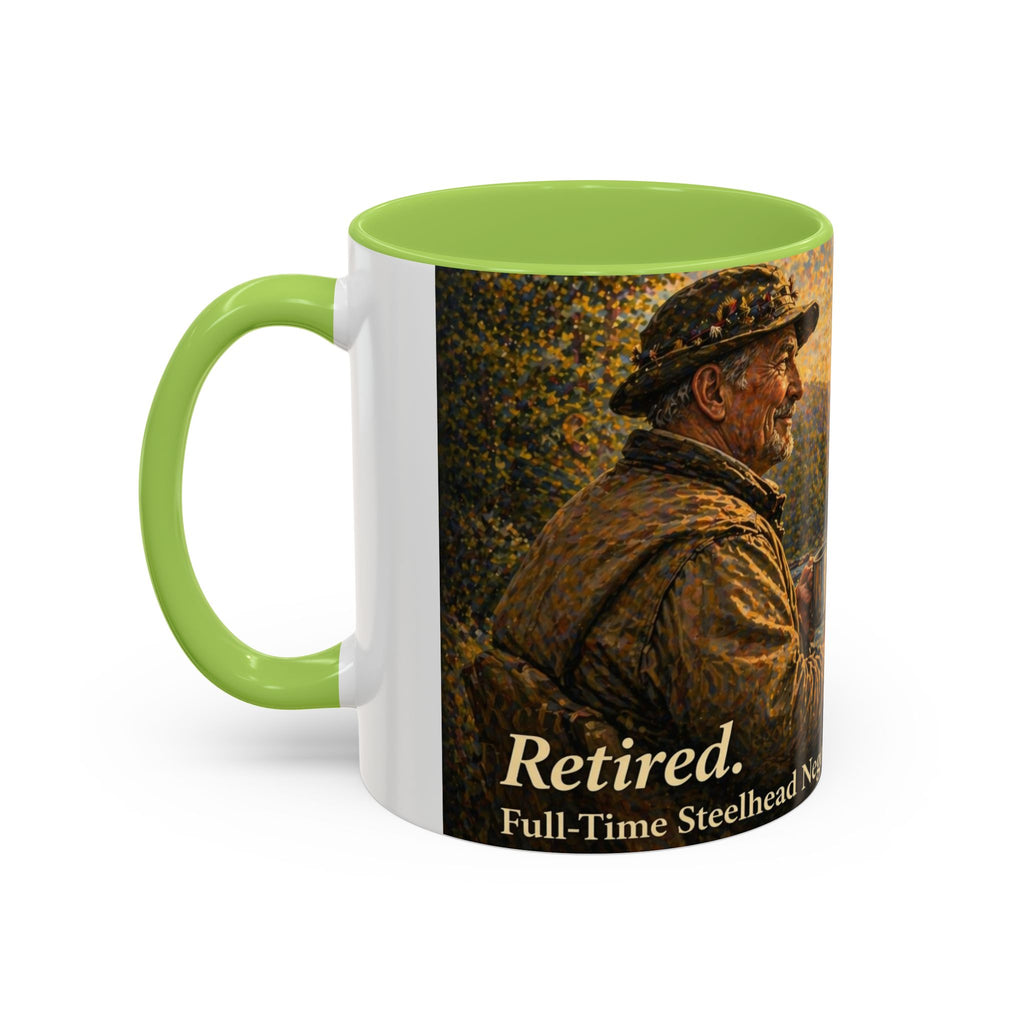 Rustic Fly Fisherman Coffee Mug – 'Trout Whisperer' Scenic Accent Mug (11/15oz)