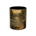 Fishing River Scene Accent Coffee Mug — "I Had Plans. The Fish Objected." Inspirational Outdoors Gift