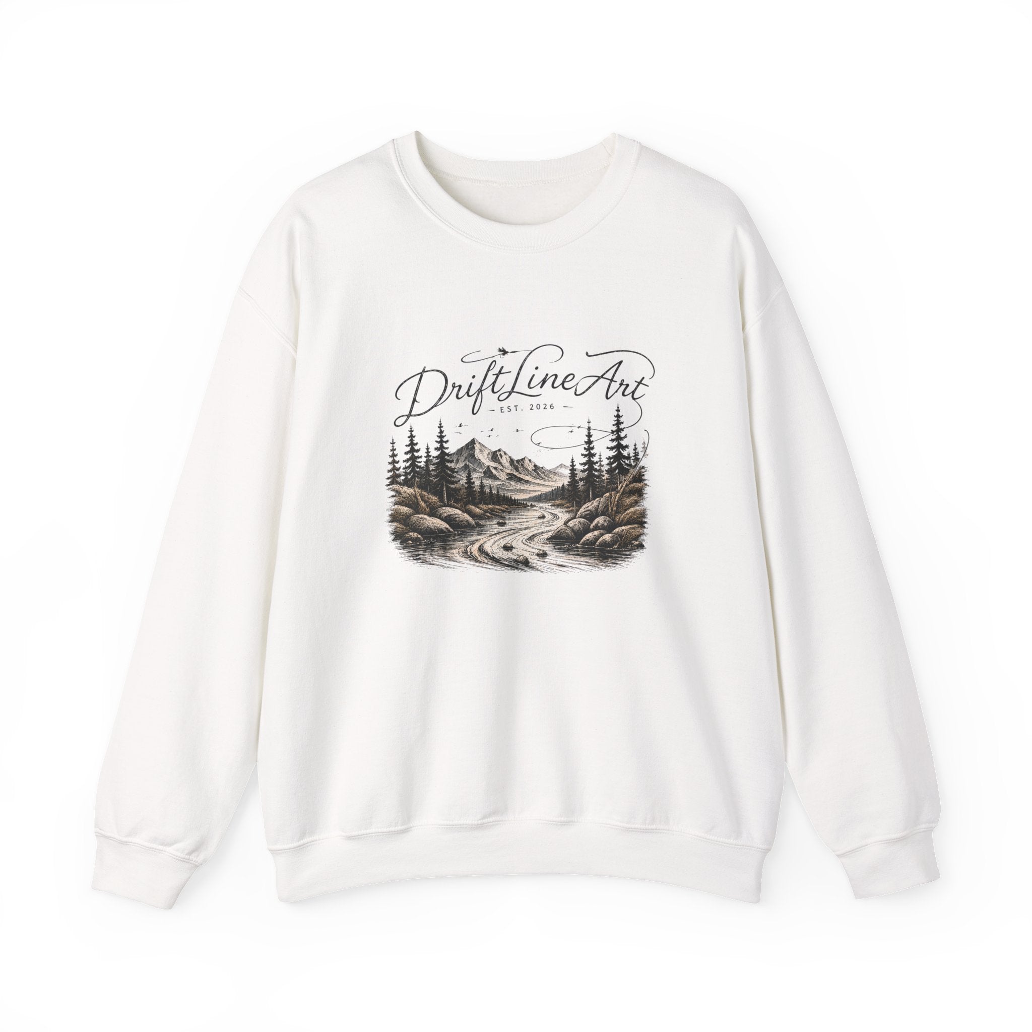Drift Line Art Crewneck - Trout Tales Collection