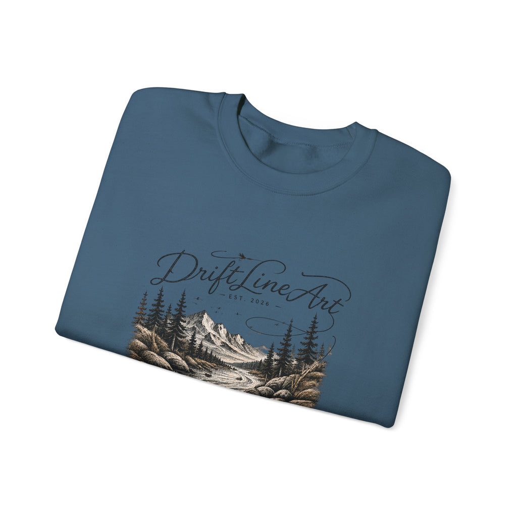 Drift Line Art Crewneck - Trout Tales Collection