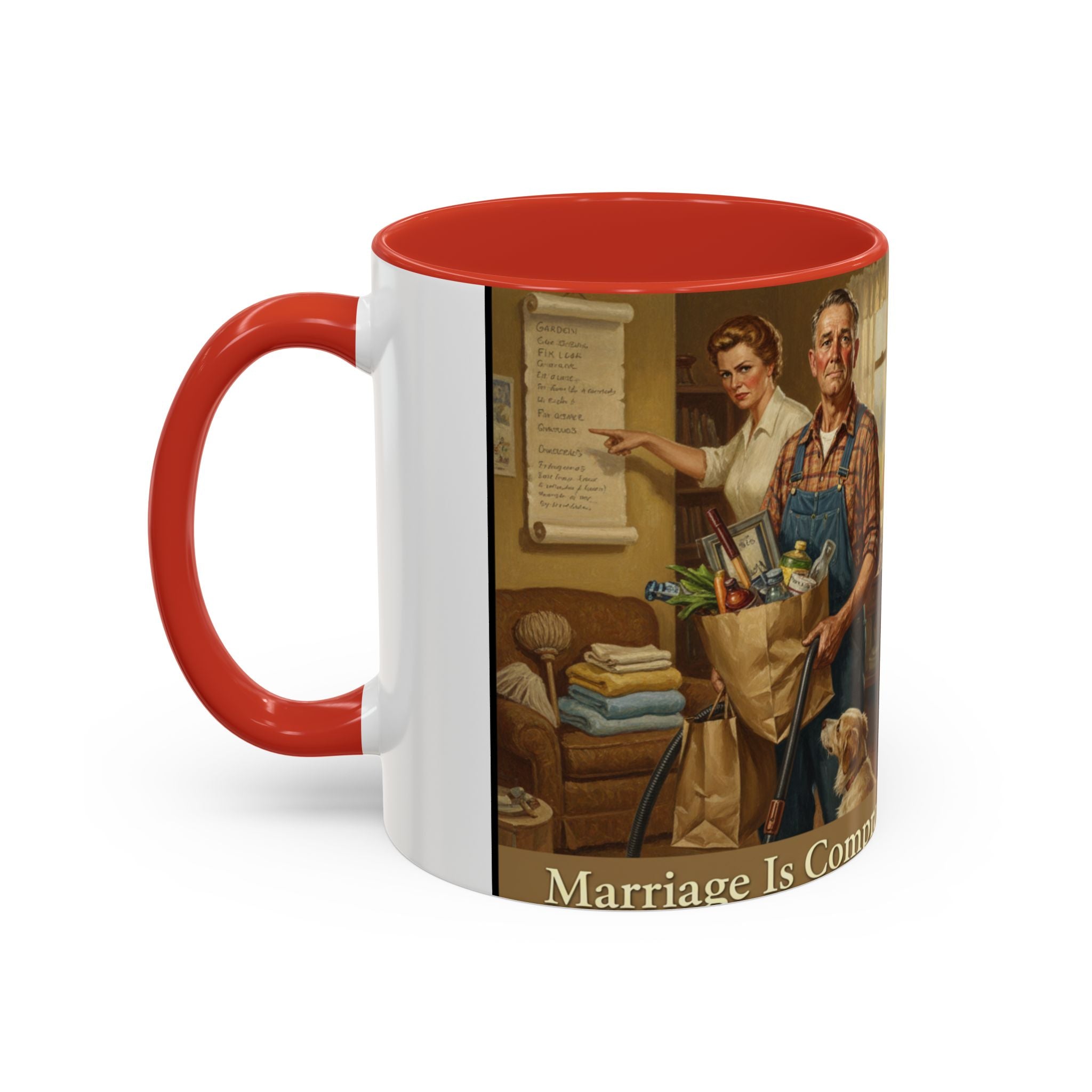 Steelhead Fishing Coffee Mug — Vintage Angler River Scene Accent Mug (11/15oz)