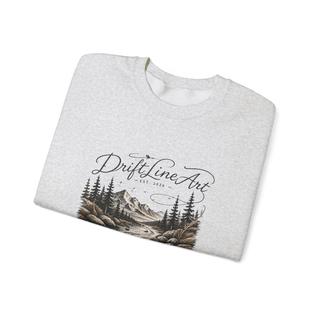 Drift Line Art Crewneck - Trout Tales Collection