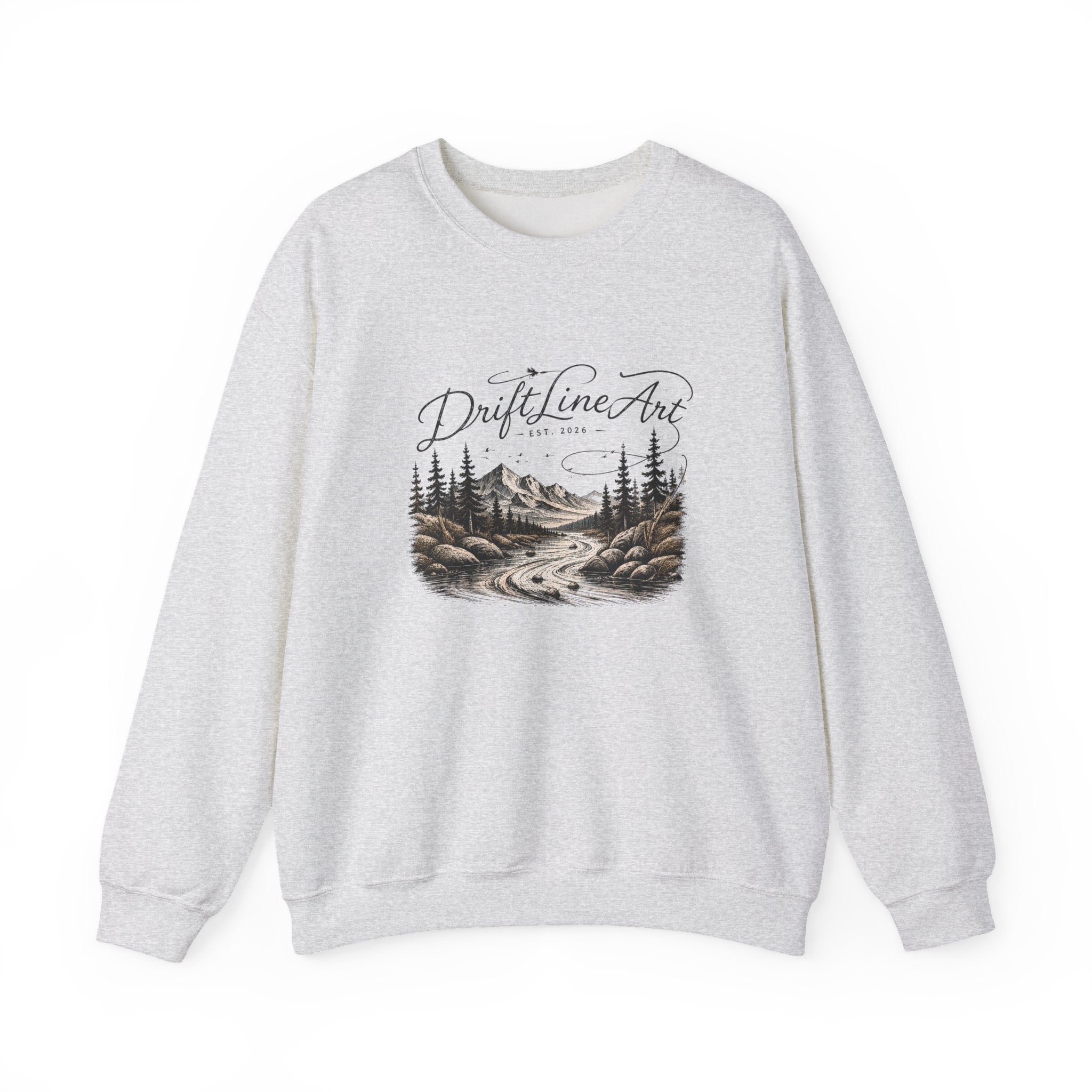 Drift Line Art Crewneck - Trout Tales Collection