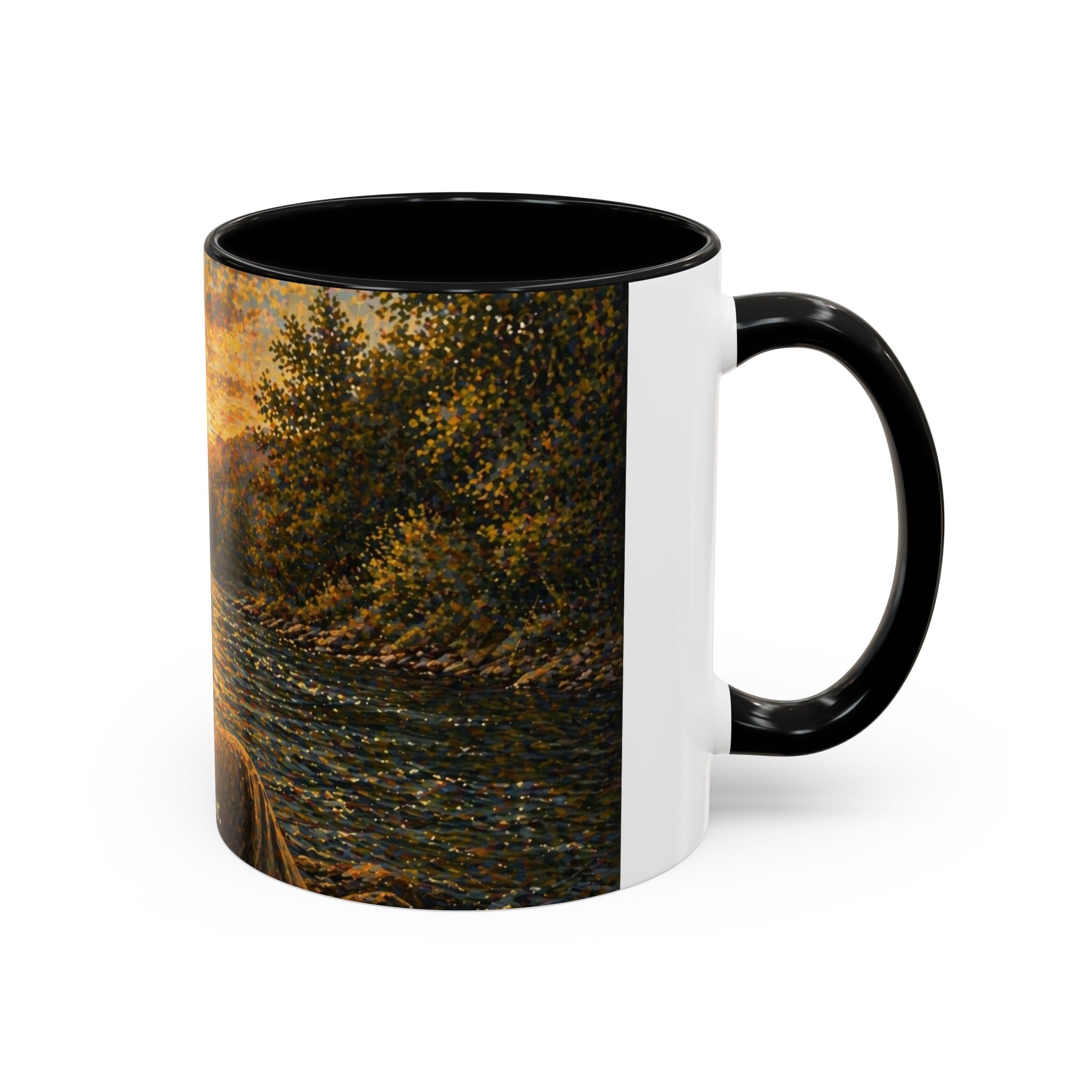 Rustic Fly Fisherman Coffee Mug – 'Trout Whisperer' Scenic Accent Mug (11/15oz)