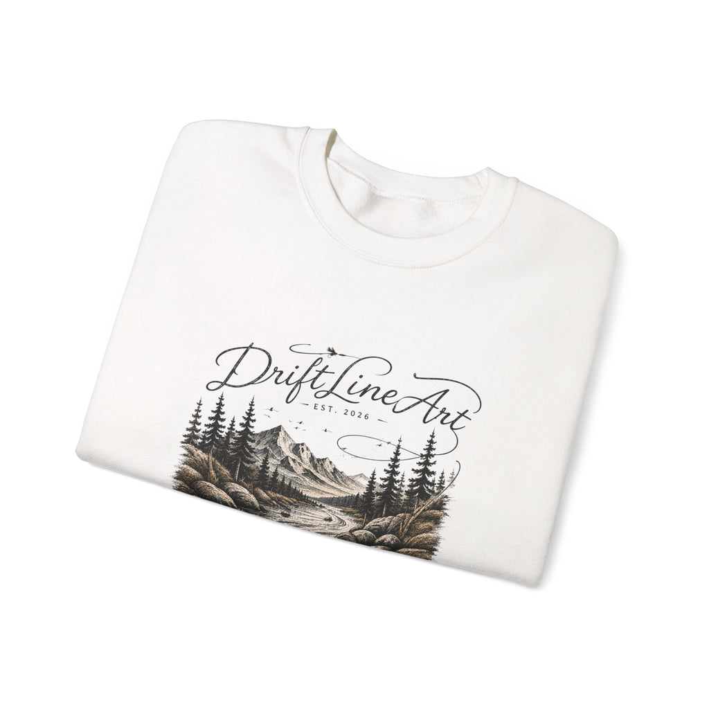 Drift Line Art Crewneck - Trout Tales Collection