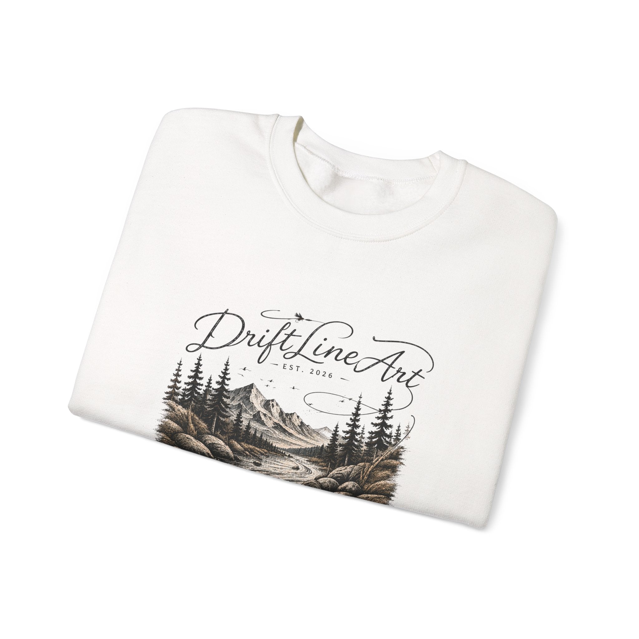 Drift Line Art Crewneck - Trout Tales Collection