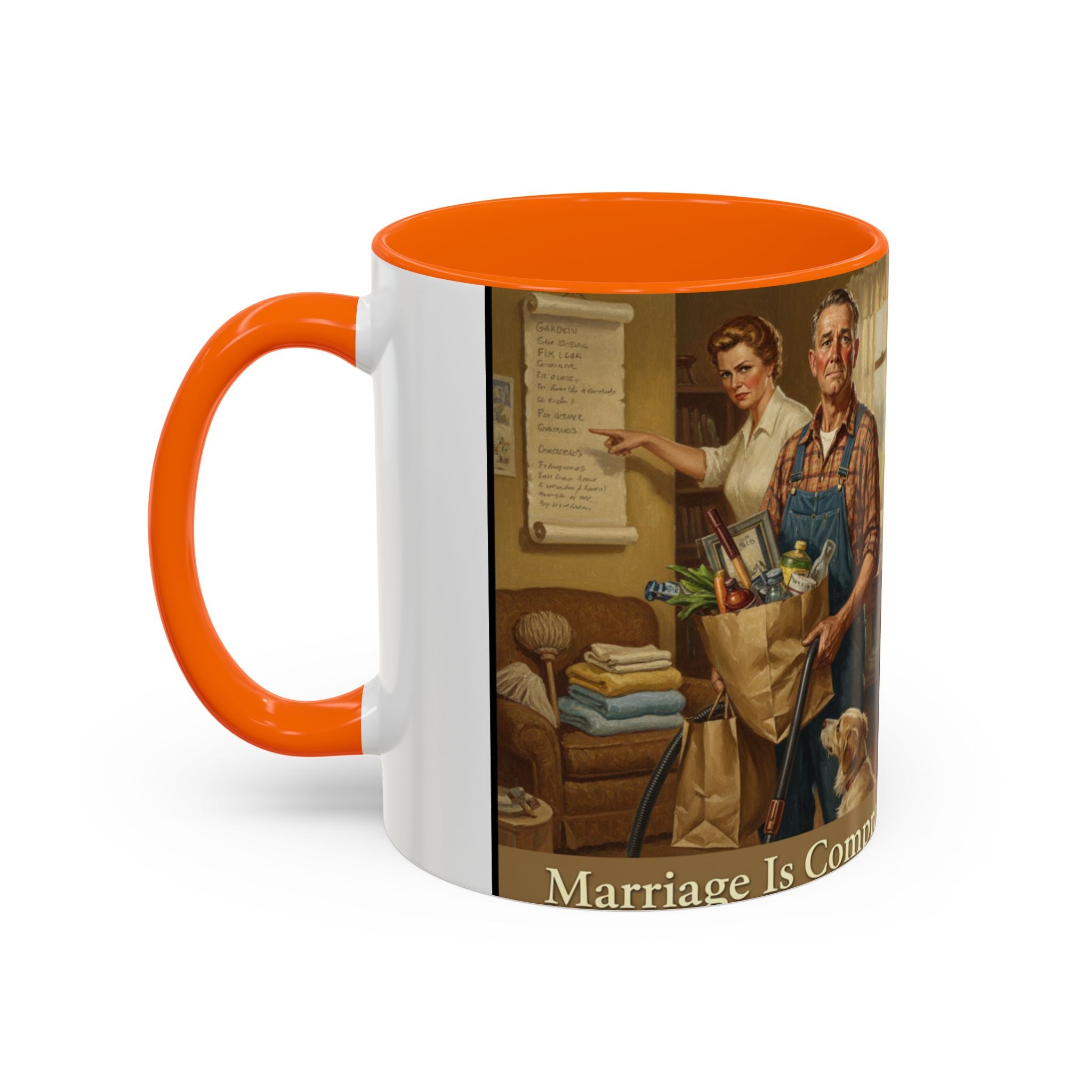 Steelhead Fishing Coffee Mug — Vintage Angler River Scene Accent Mug (11/15oz)