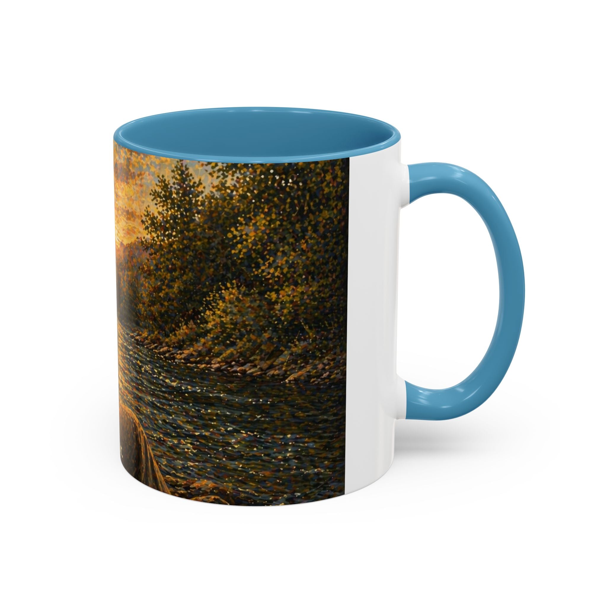 Rustic Fly Fisherman Coffee Mug – 'Trout Whisperer' Scenic Accent Mug (11/15oz)