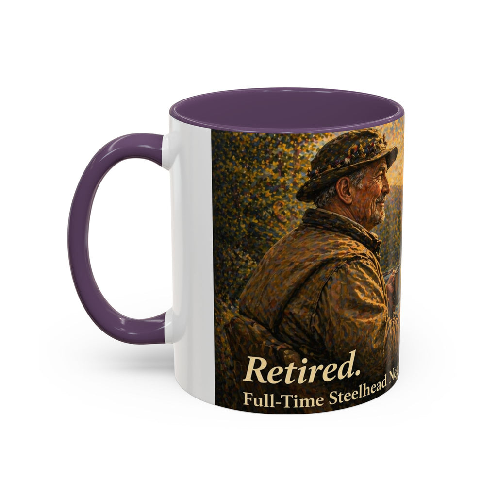 Rustic Fly Fisherman Coffee Mug – 'Trout Whisperer' Scenic Accent Mug (11/15oz)