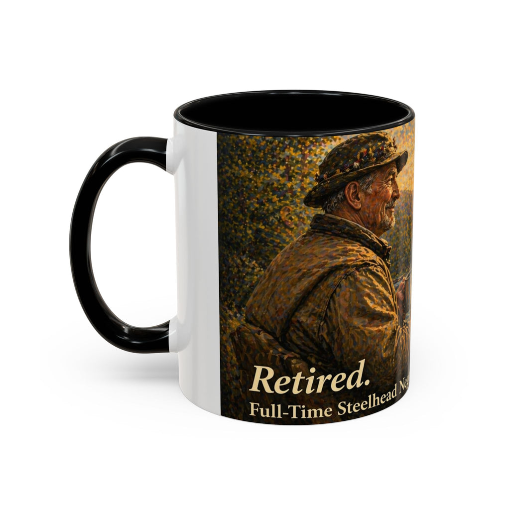 Rustic Fly Fisherman Coffee Mug – 'Trout Whisperer' Scenic Accent Mug (11/15oz)