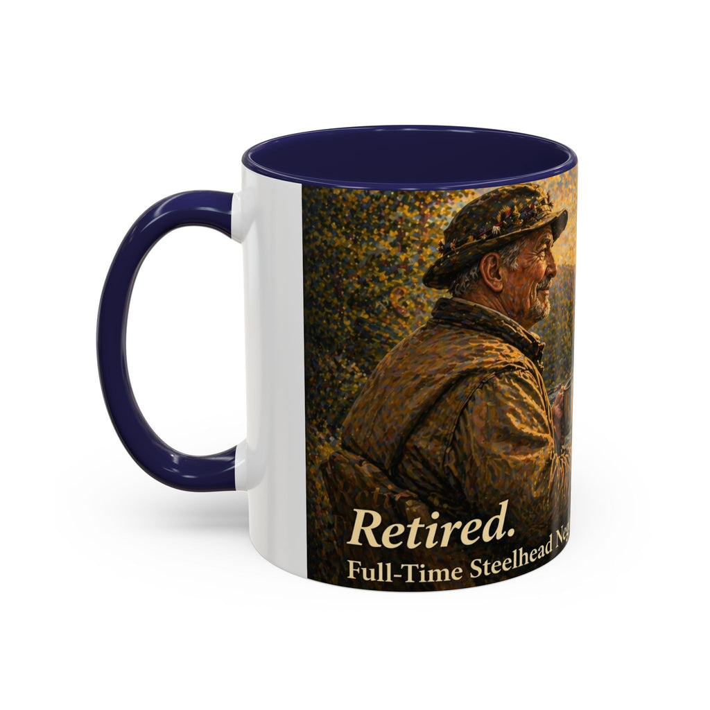 Rustic Fly Fisherman Coffee Mug – 'Trout Whisperer' Scenic Accent Mug (11/15oz)