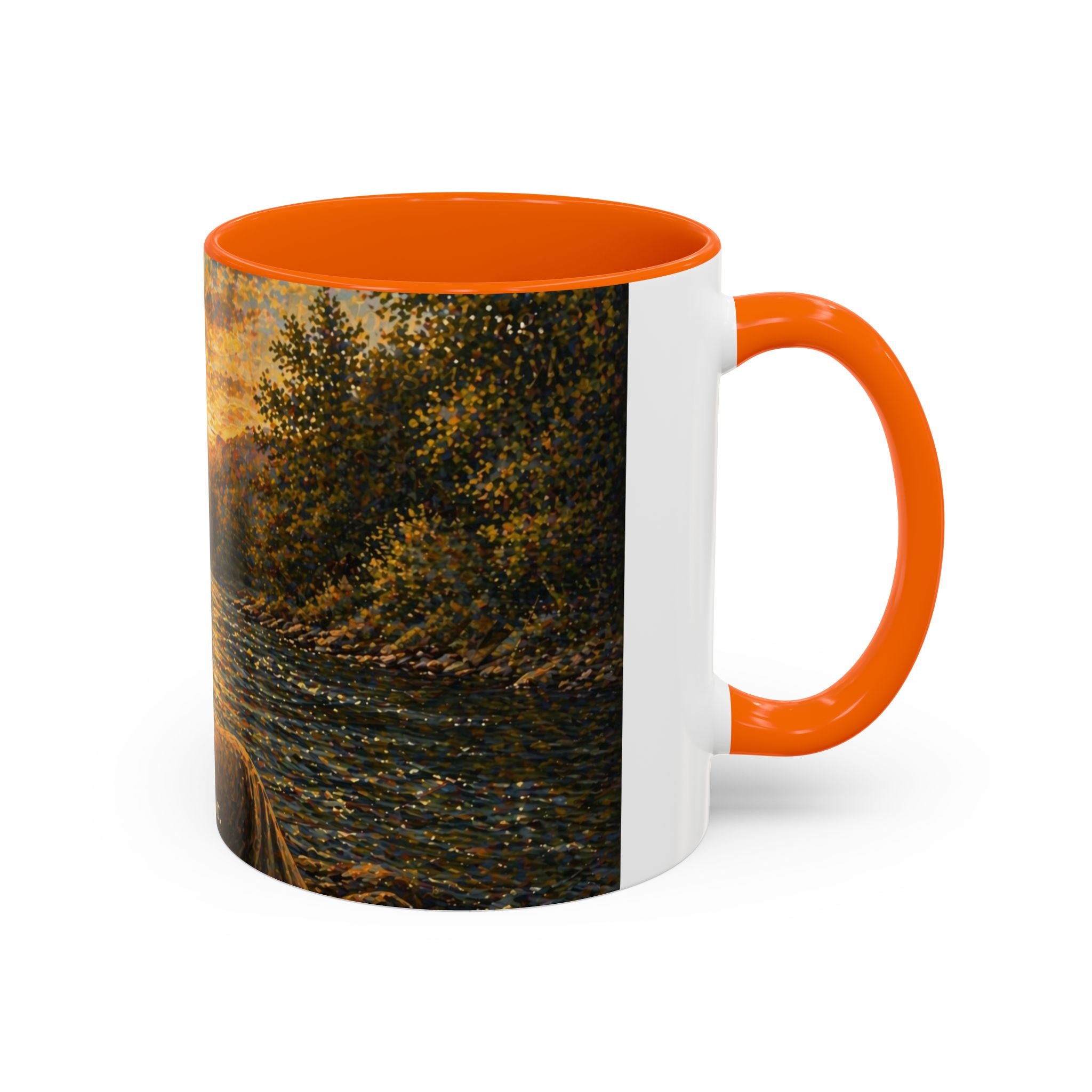 Rustic Fly Fisherman Coffee Mug – 'Trout Whisperer' Scenic Accent Mug (11/15oz)