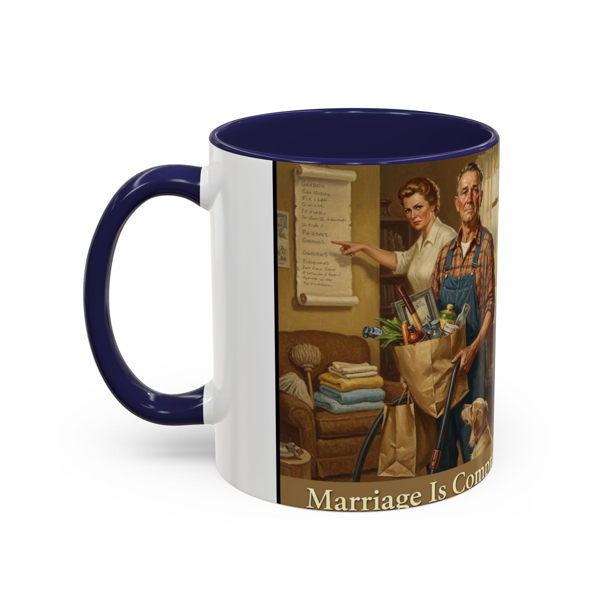 Steelhead Fishing Coffee Mug — Vintage Angler River Scene Accent Mug (11/15oz)