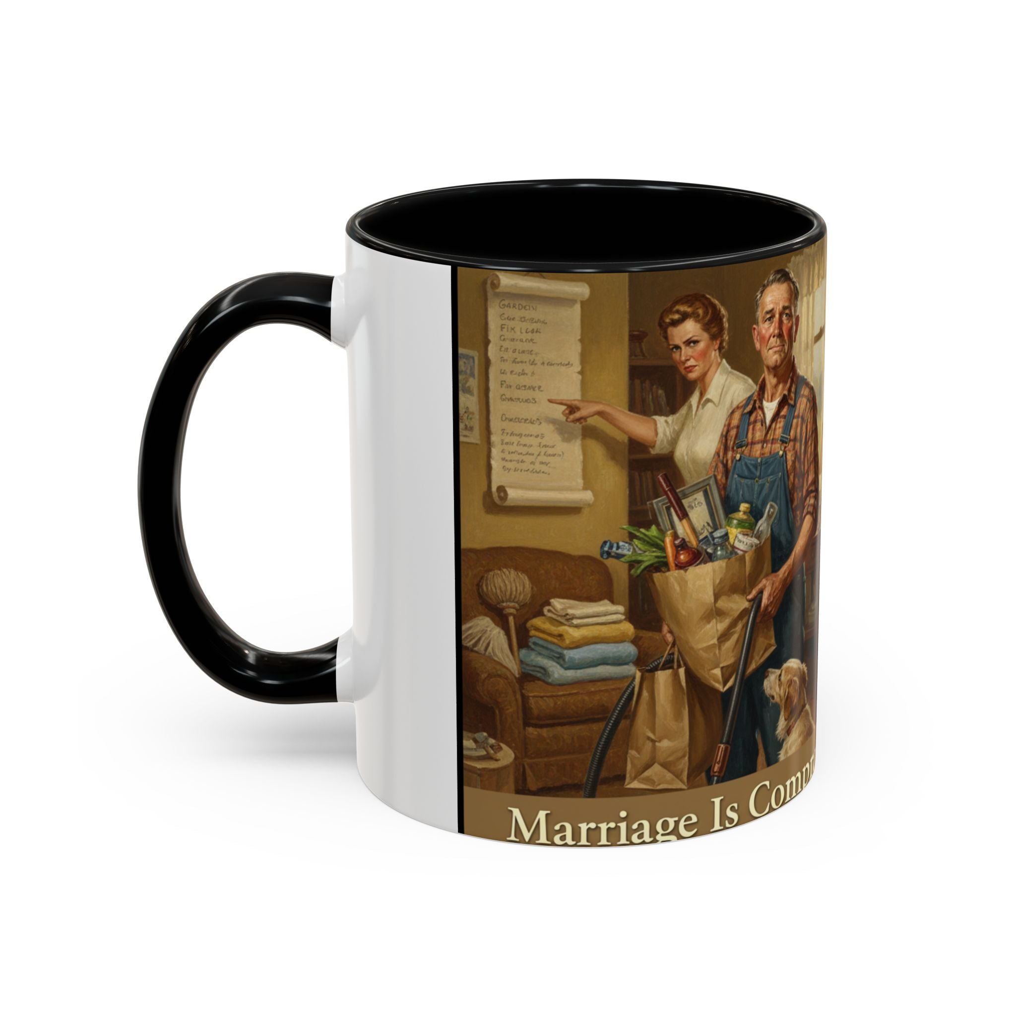 Steelhead Fishing Coffee Mug — Vintage Angler River Scene Accent Mug (11/15oz)