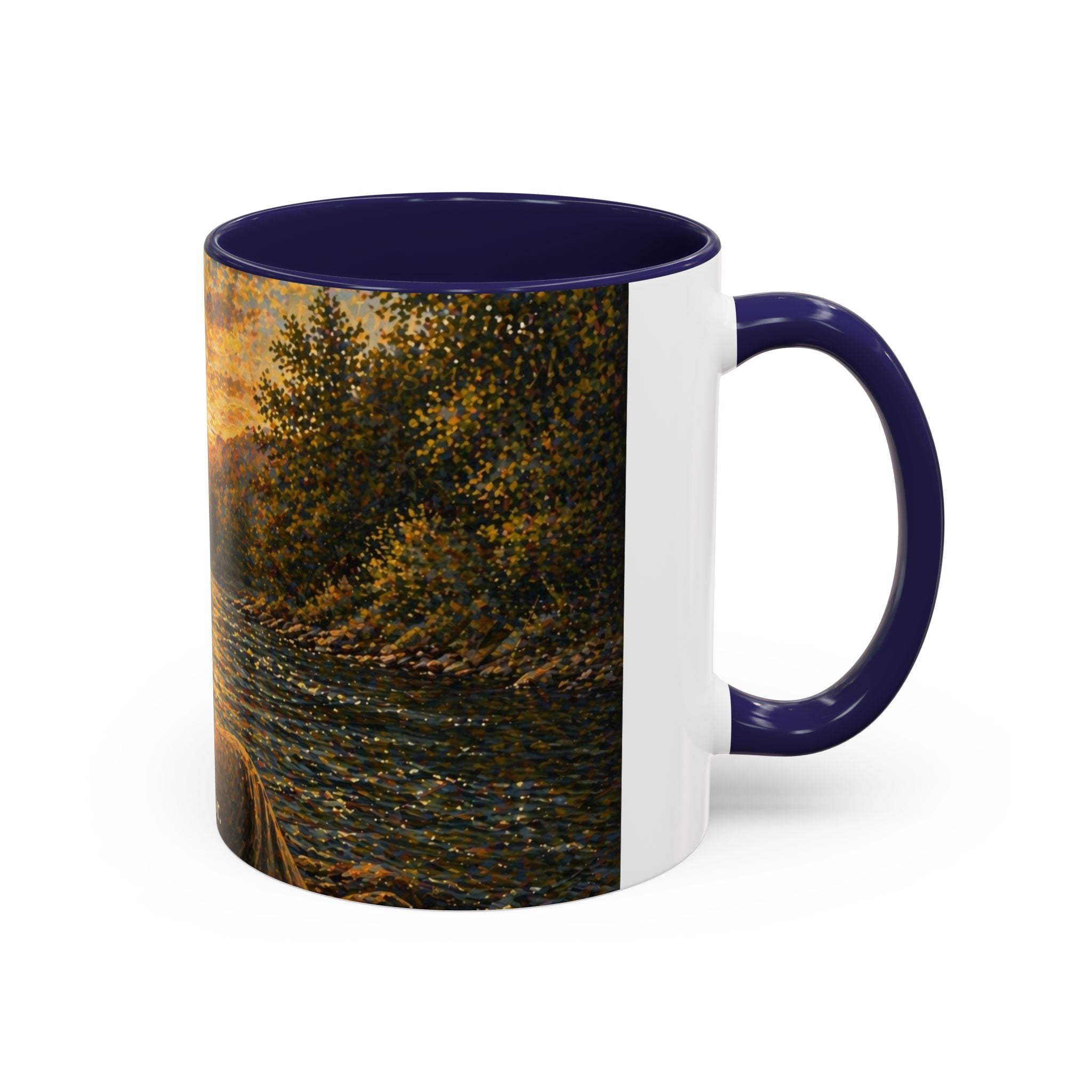 Rustic Fly Fisherman Coffee Mug – 'Trout Whisperer' Scenic Accent Mug (11/15oz)