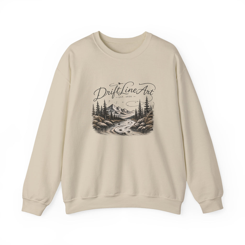 Drift Line Art Crewneck - Trout Tales Collection