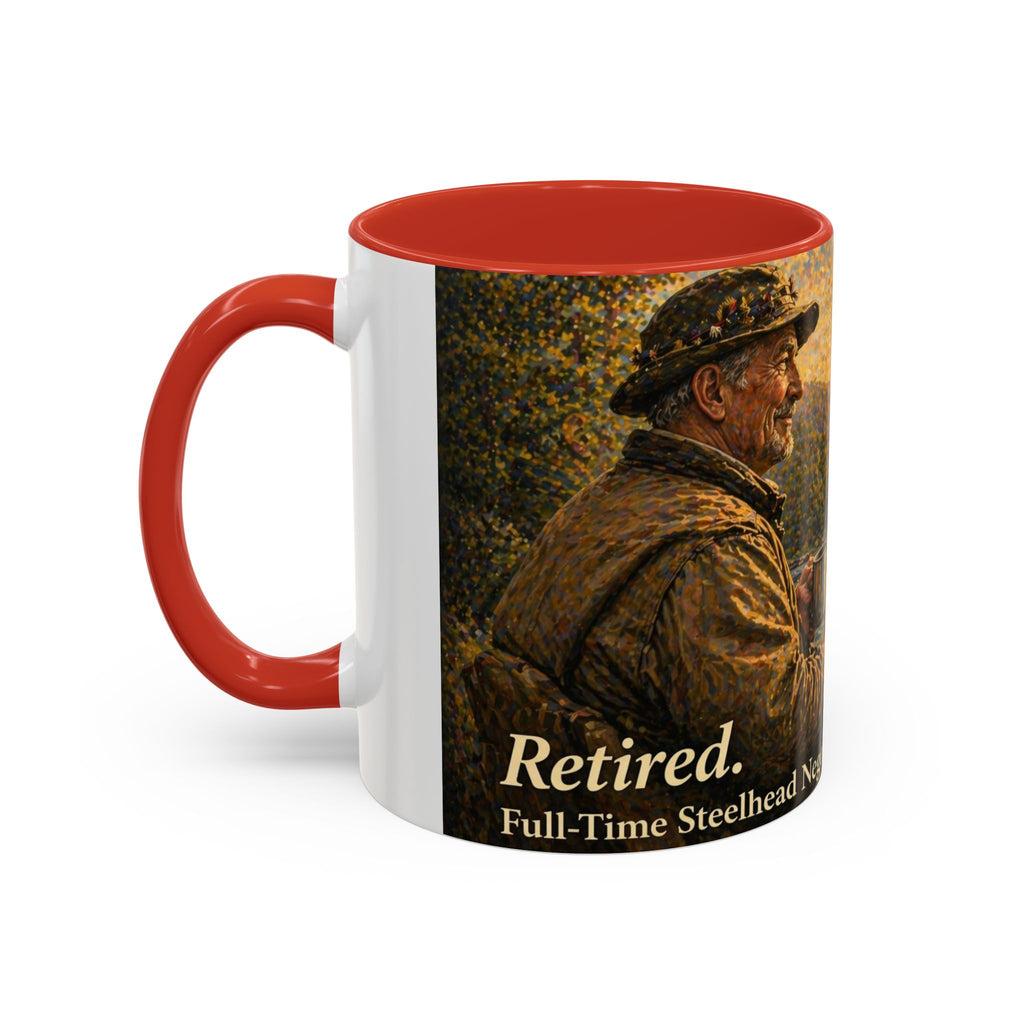 Rustic Fly Fisherman Coffee Mug – 'Trout Whisperer' Scenic Accent Mug (11/15oz)