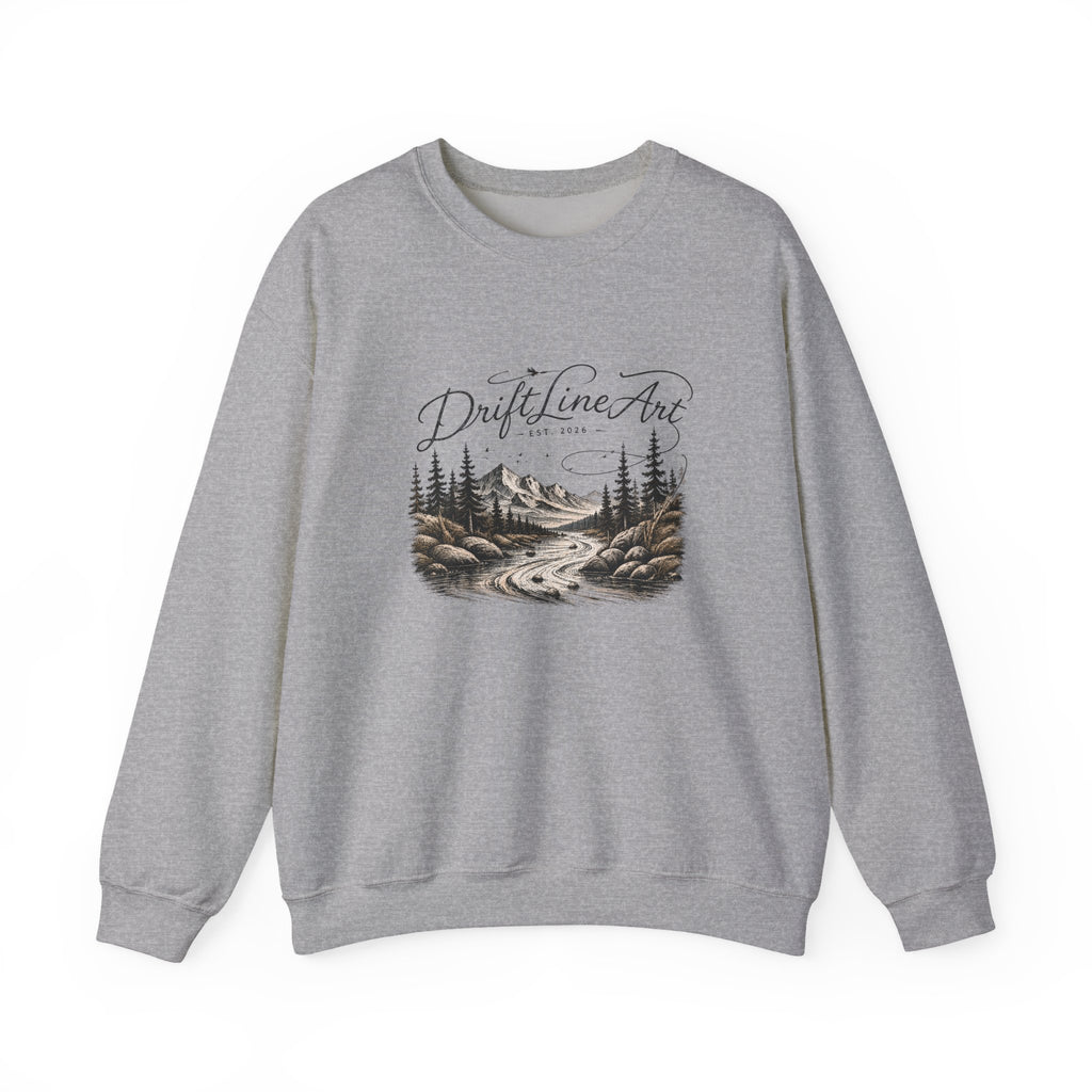 Drift Line Art Crewneck - Trout Tales Collection